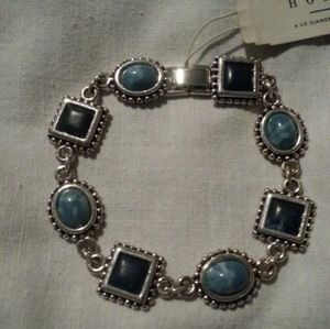 Crazy Horse Navy Blue and Baby Blue Bracelet